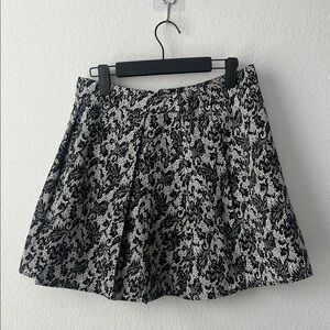 Collective Concept Black and White Lace Design Skirt - Juniors L